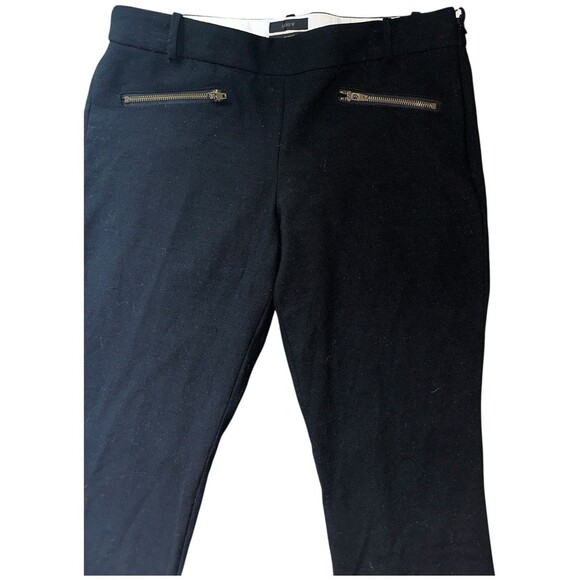 J Crew Minnie Pants Womens 8 Black Mid Rise Straight Leg Workwear Office Wool - Picture 8 of 16